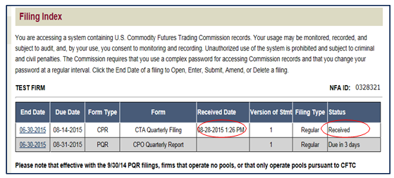 cta form pr filing index screenshot