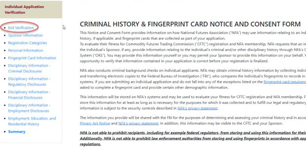 ORS Fingerprint History